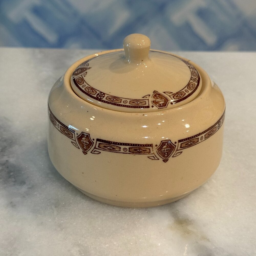 Vintage shave bowl/jar - Desert Tan